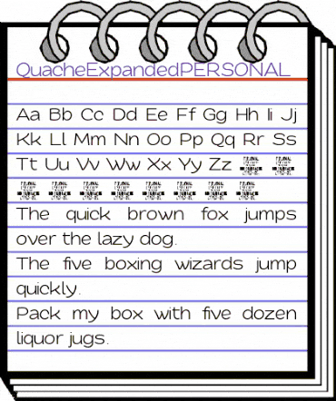 Quache Regular Expanded animated font preview Quache Regular Expanded animated font preview