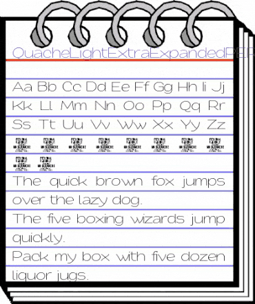 Quache Light Extra Expanded animated font preview Quache Light Extra Expanded animated font preview