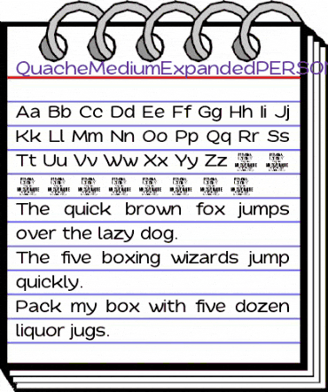 Quache Medium Expanded animated font preview Quache Medium Expanded animated font preview