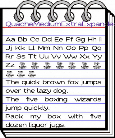 Quache Medium Extra Expanded animated font preview Quache Medium Extra Expanded animated font preview