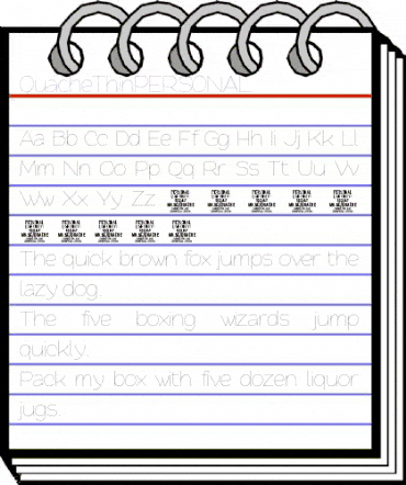 Quache Thin animated font preview