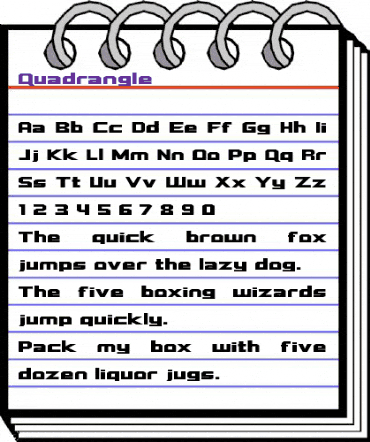 Quadrangle Regular animated font preview