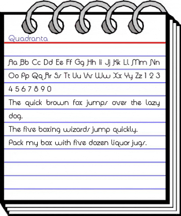 Quadranta Regular animated font preview