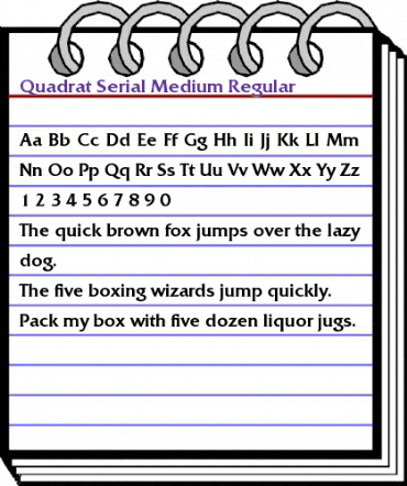 Quadrat-Serial-Medium Regular animated font preview