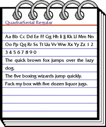 QuadratSerial Regular animated font preview