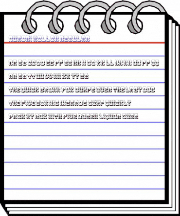 Quadri Hollow Regular animated font preview