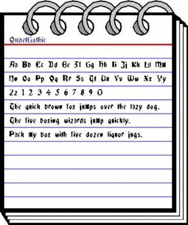 QuaelGothic Regular animated font preview
