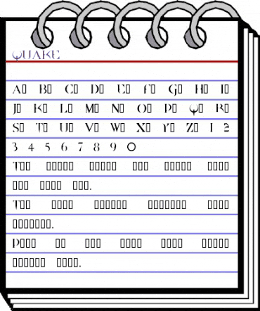 QUAKE Regular animated font preview
