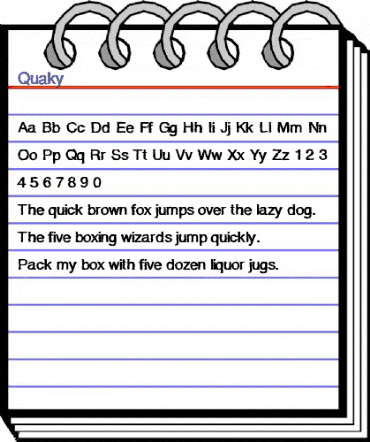 Quaky Medium animated font preview