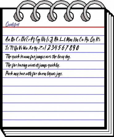 Qualified Regular animated font preview