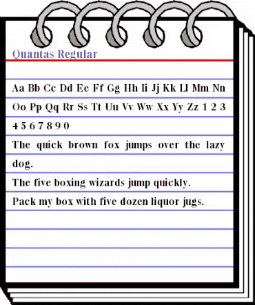 Quantas Regular animated font preview