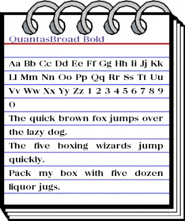 QuantasBroad Bold animated font preview