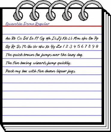 Quantia Demo Regular animated font preview