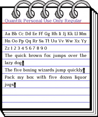 Quantik-Personal-Use-Only Regular animated font preview