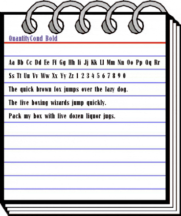 QuantityCond Bold animated font preview