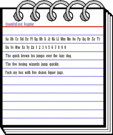 QuantityCond Regular animated font preview