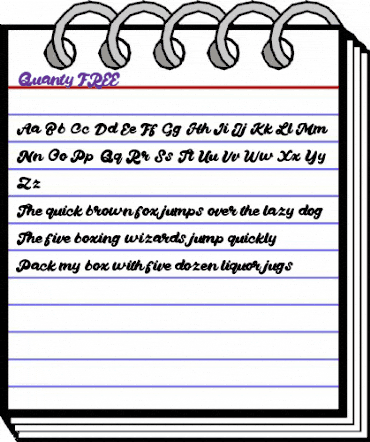 Quanty FREE Regular animated font preview