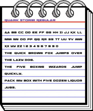 Quark Storm Regular animated font preview