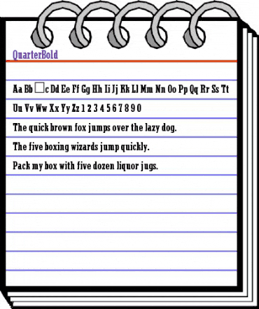 QuarterBold Regular animated font preview