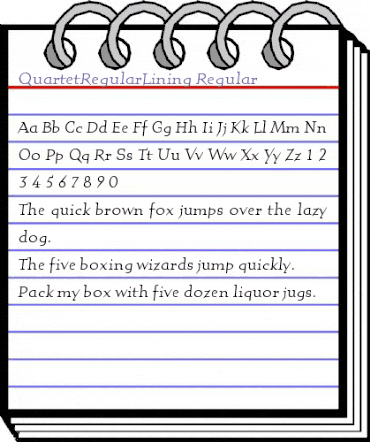 QuartetRegularLining Regular animated font preview