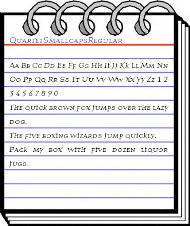 QuartetSmallcapsRegular Regular animated font preview
