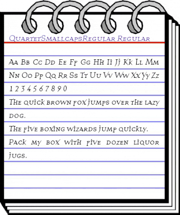 QuartetSmallcapsRegular Regular animated font preview