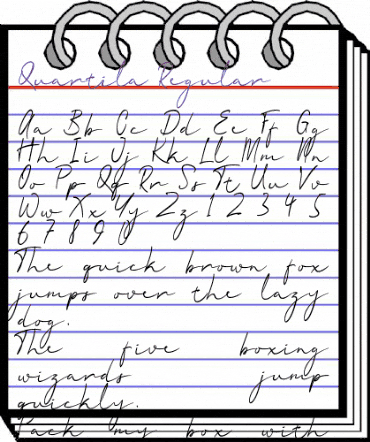 Quartila Regular animated font preview