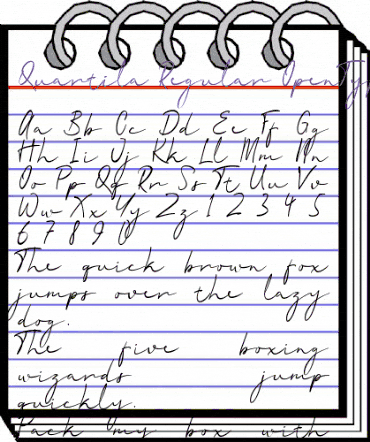 Quartila Regular animated font preview