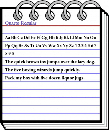 Quarto Regular animated font preview