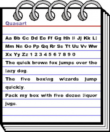 Quasart Regular animated font preview