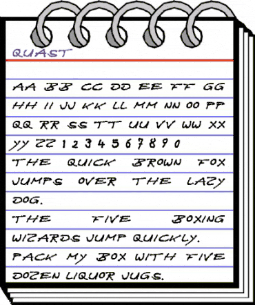 Quast Regular animated font preview