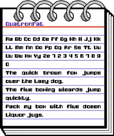 QuatronFat Regular animated font preview