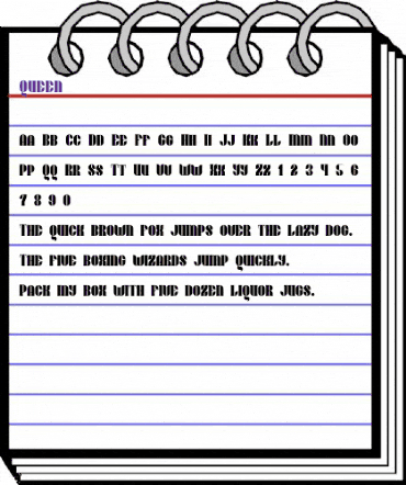 Queen Regular animated font preview