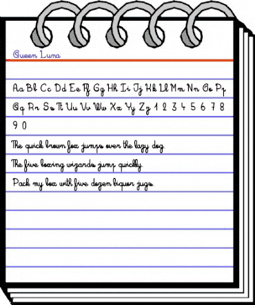 Queen Luna Regular animated font preview