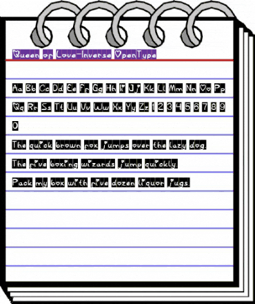 Queen of Love-Inverse Normal animated font preview