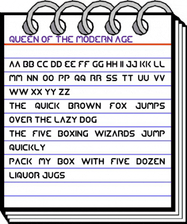 QUEEN OF THE MODERN AGE Regular animated font preview