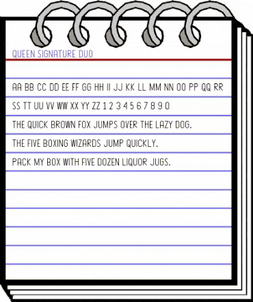 Queen Signature Duo Regular animated font preview