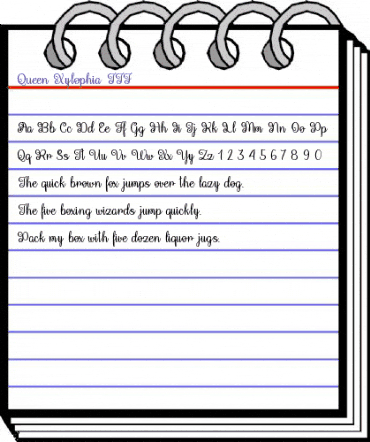 Queen Xylophia Regular animated font preview