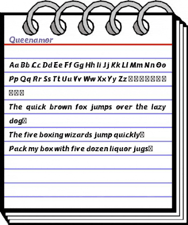 Queenamor Regular animated font preview