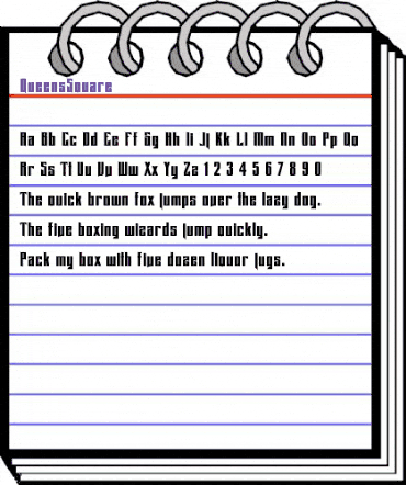 QueensSquare Regular animated font preview