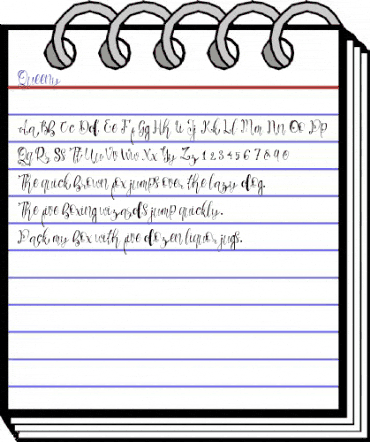 Queeny Regular animated font preview