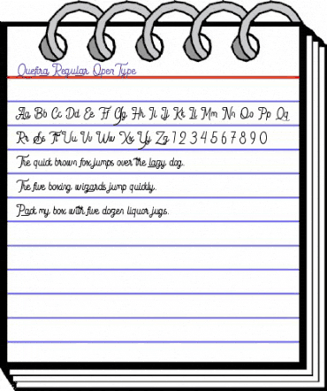 Quefira Regular animated font preview