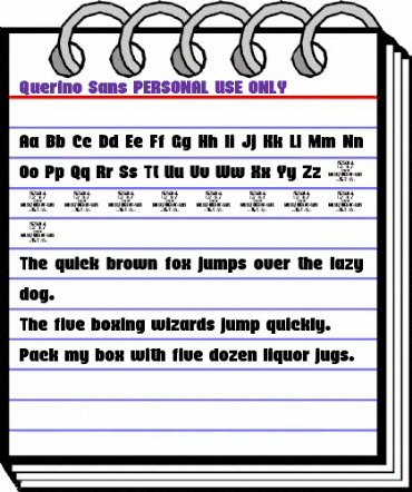 Querino Sans PERSONAL USE ONLY Regular animated font preview