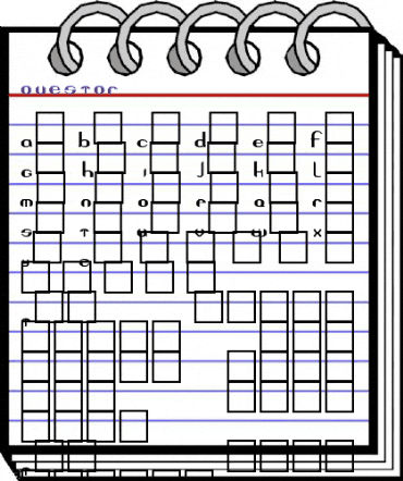 QUESTOR Normal animated font preview