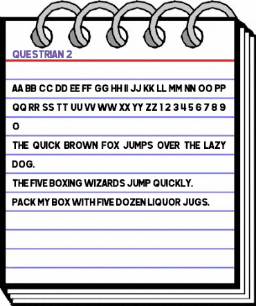 Questrian 2 Regular animated font preview