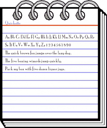 Quichotte Regular animated font preview