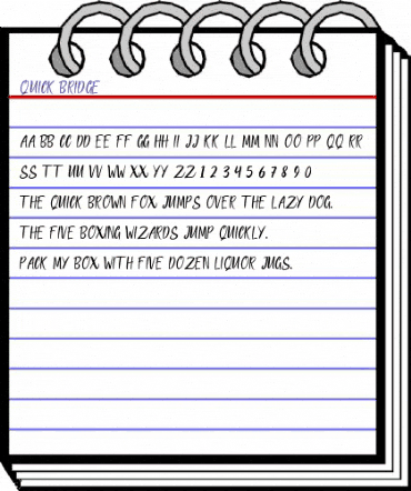 QUICK BRIDGE Regular animated font preview