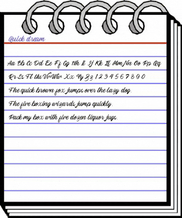 Quick_dream Regular animated font preview