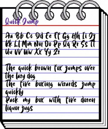 Quick Jump Regular animated font preview