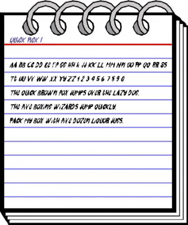 Quick Pick I Italic animated font preview